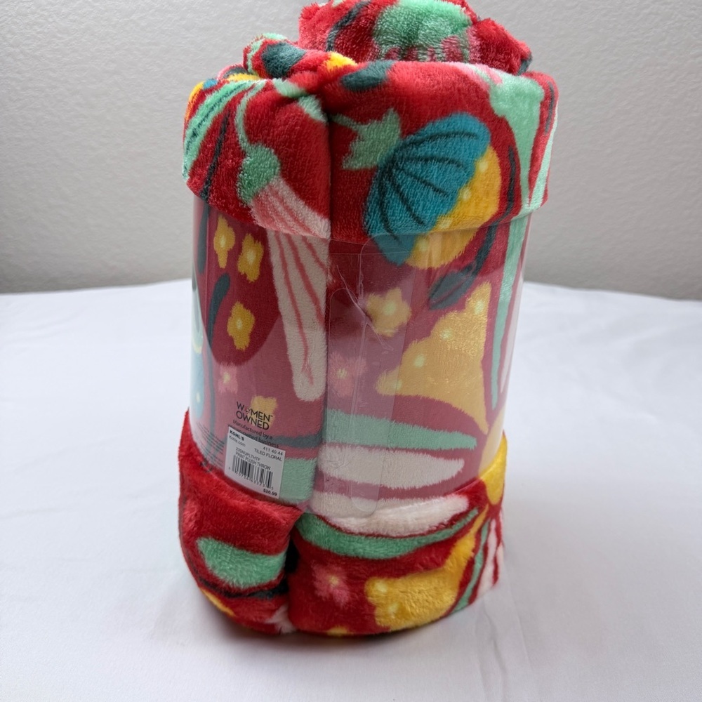Sonoma Red and Yellow Floral Blanket